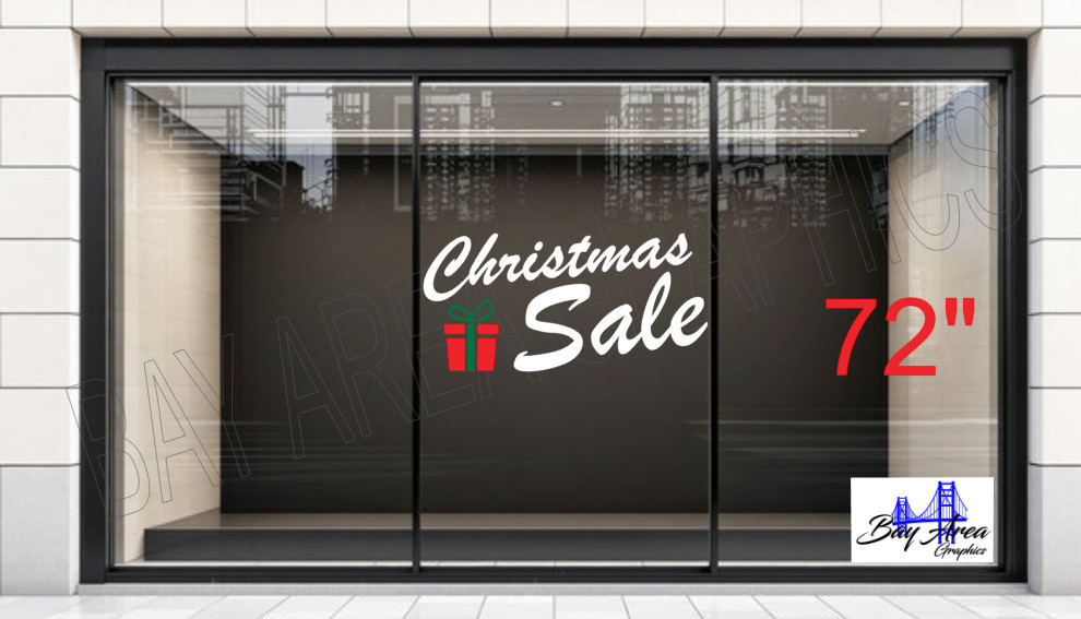Christmas Sale Window Decal Oracal 651 Vinyl Sticker for Retail Stores*