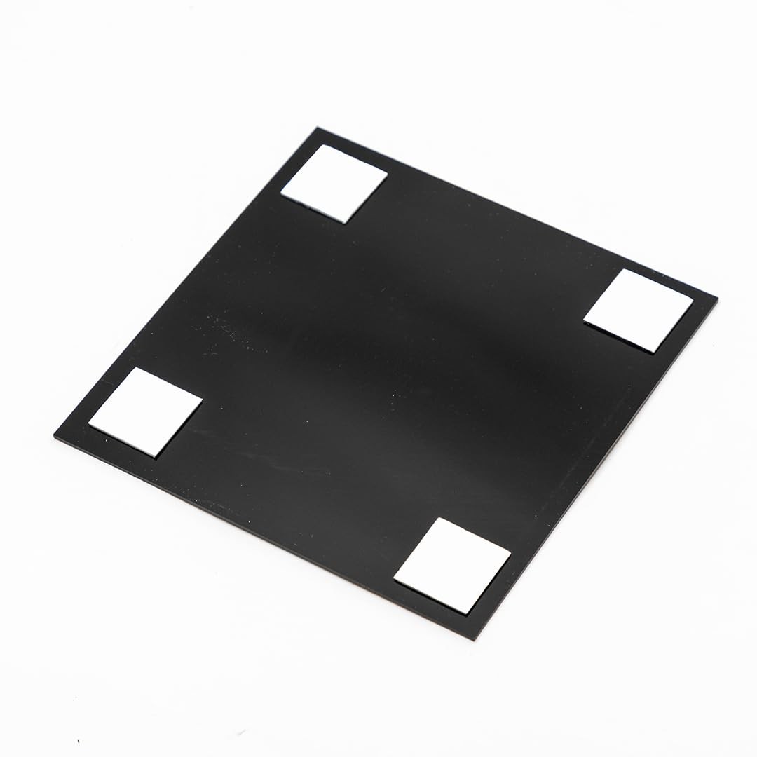 Square Restrooms left arrow Sign with Adhesive Tape Black – Large 1 Pack