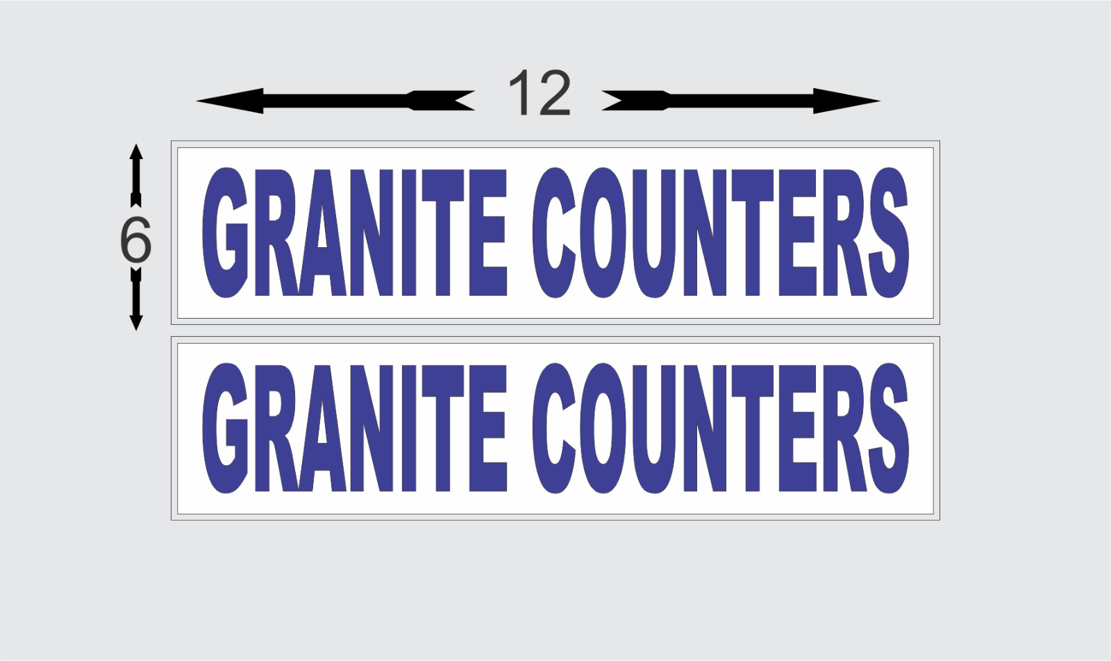 Granite Counters BLUE 6&Prime;x24&Prime; REAL ESTATE RIDER SIGNS Buy 1 Get 1 FREE 2 Sided