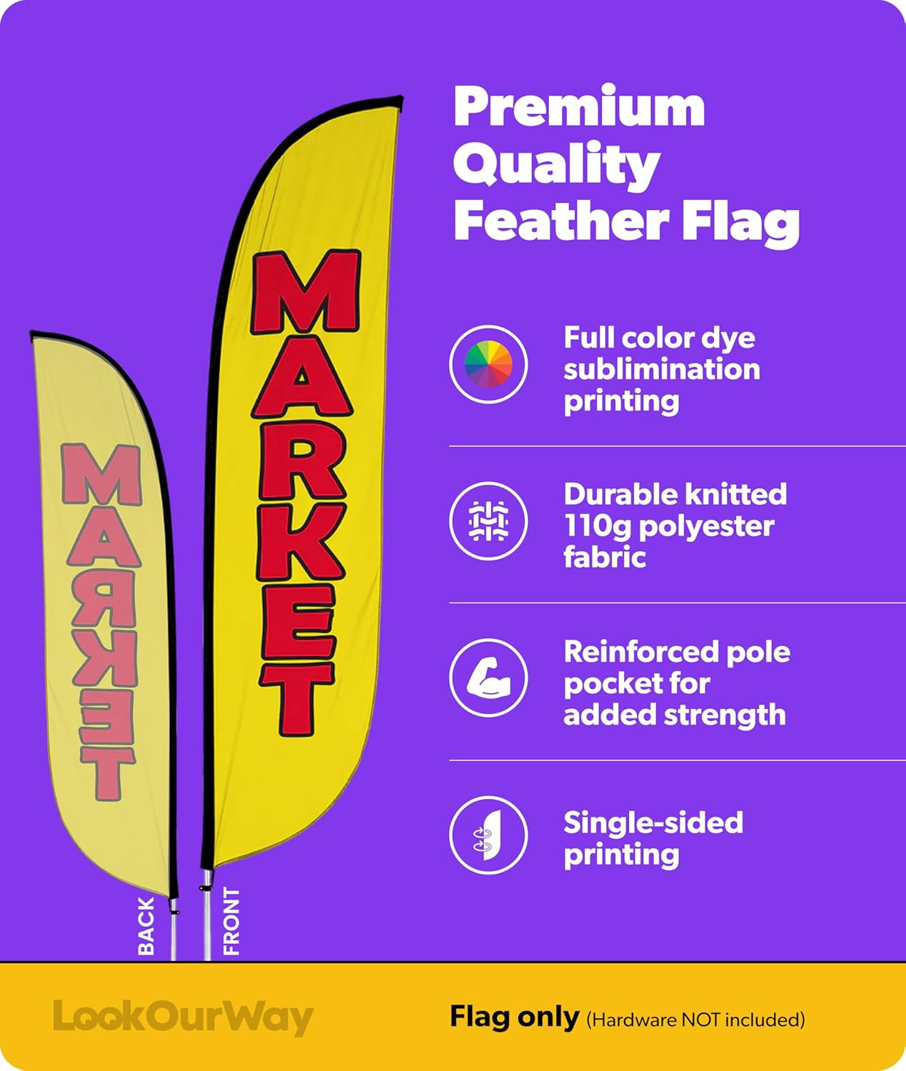 12ft Outdoor Feather Flag Advertising Banner Business Event Sign
