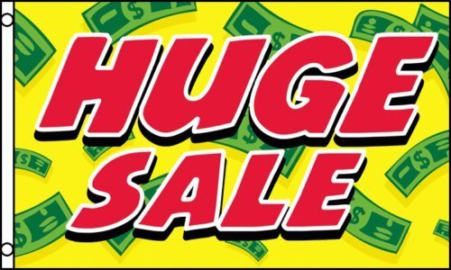 High Quality Huge Sale Polyester Flag Banner Sign | 3&rsquo;x 5&prime; |All Weather |Sturdy