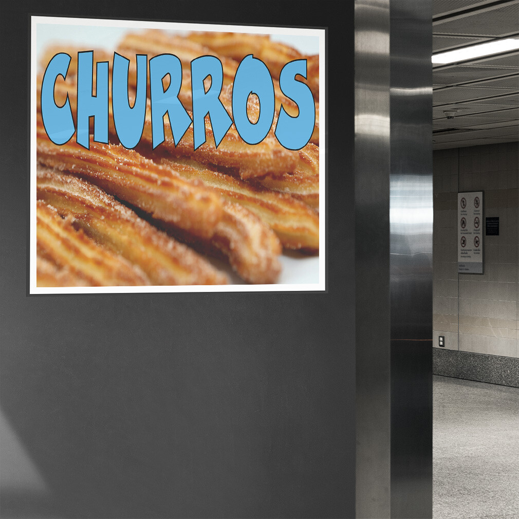 Decal Stickers Churros Restaurant Food Bar Vinyl Store Sign Label