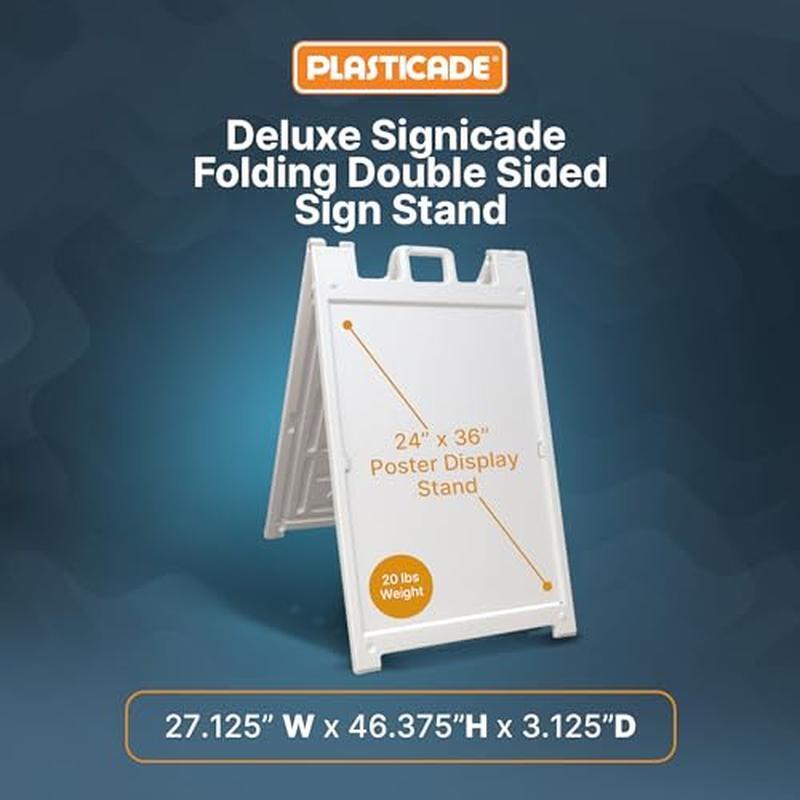 Portable A Frame Sidewalk Sign Holder Double Sided Quick Change Display New