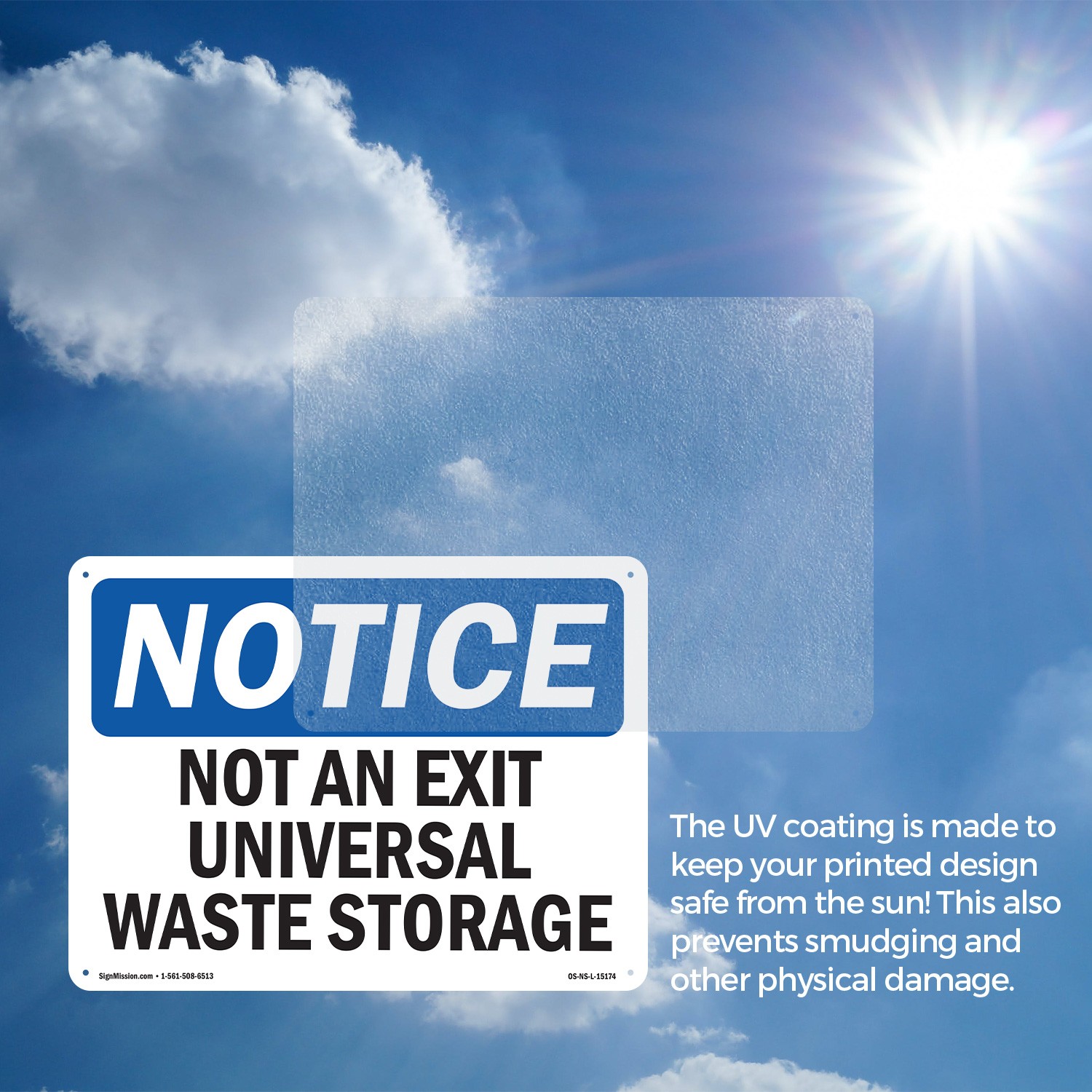 Not An Exit Universal Waste Storage OSHA Notice Sign Or Decal – 5 or 10 Pack