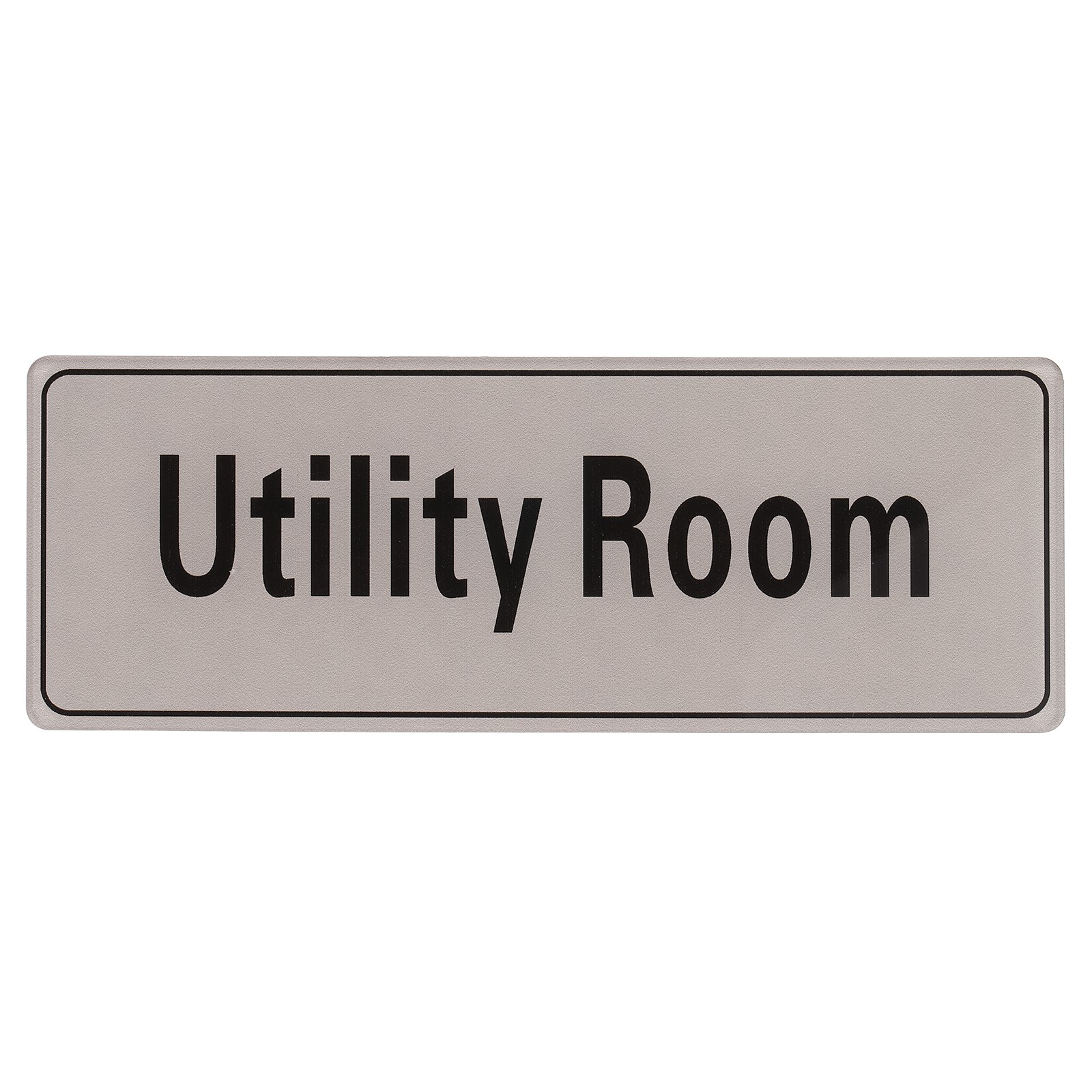 9&Prime;x3&Prime; Utility Room, 1Pcs Room Door Sign Self-Adhesive Light Gray with Black Text