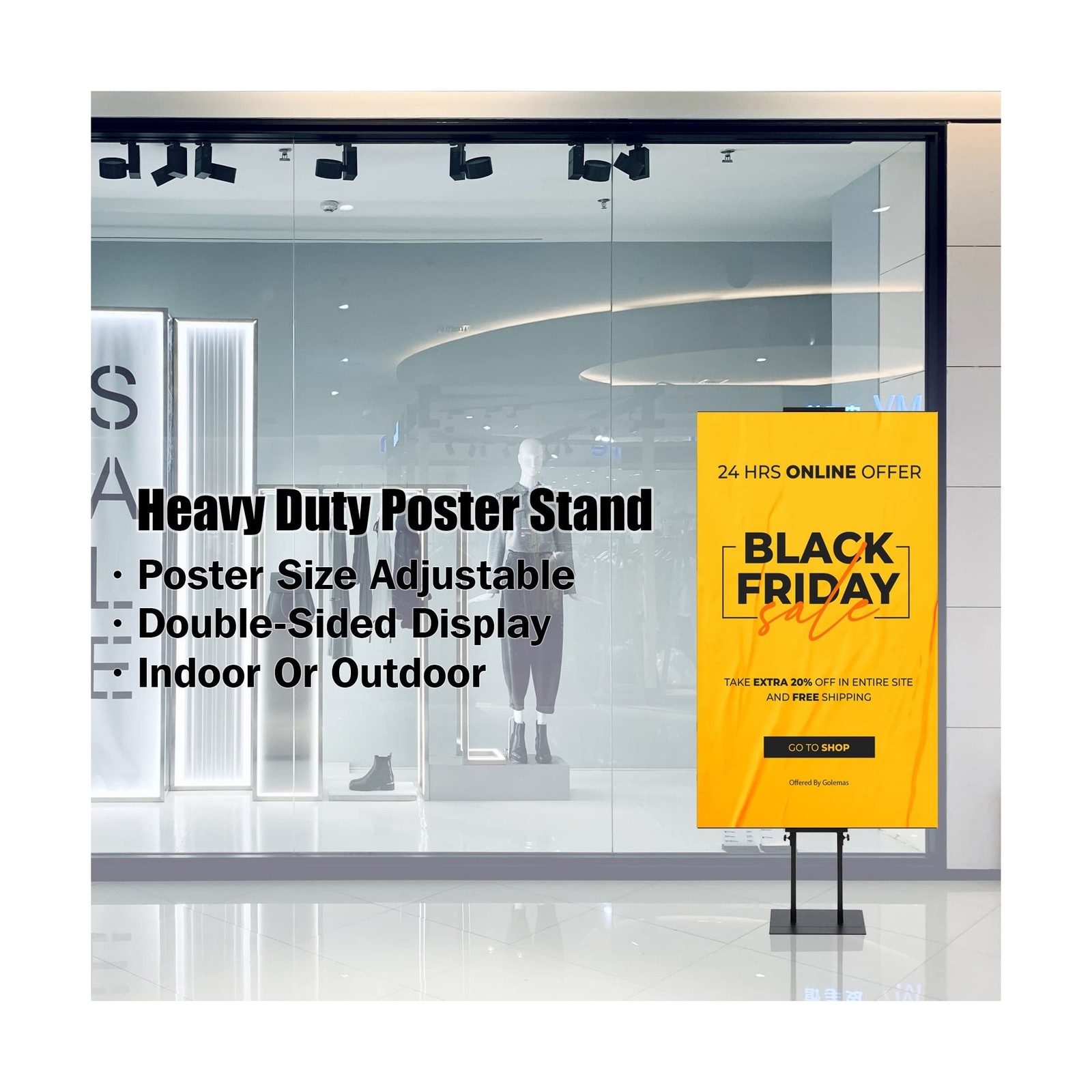 Poster Board Stand for Display, Heavy Duty Floor Sign Holder for Foam Board, …