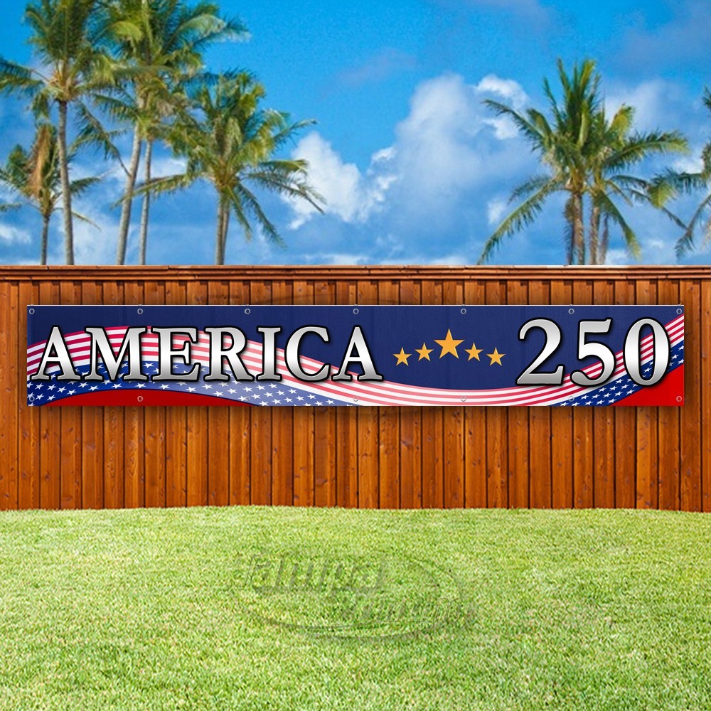 AMERICA 250 Advertising Independence Vinyl Banner Flag Sign USA XL02317
