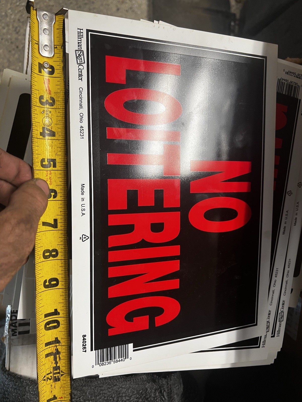Lot Of Multiple Plastic Signs (sale, Rent, Exit, Help, Hours, And More) 8×12”