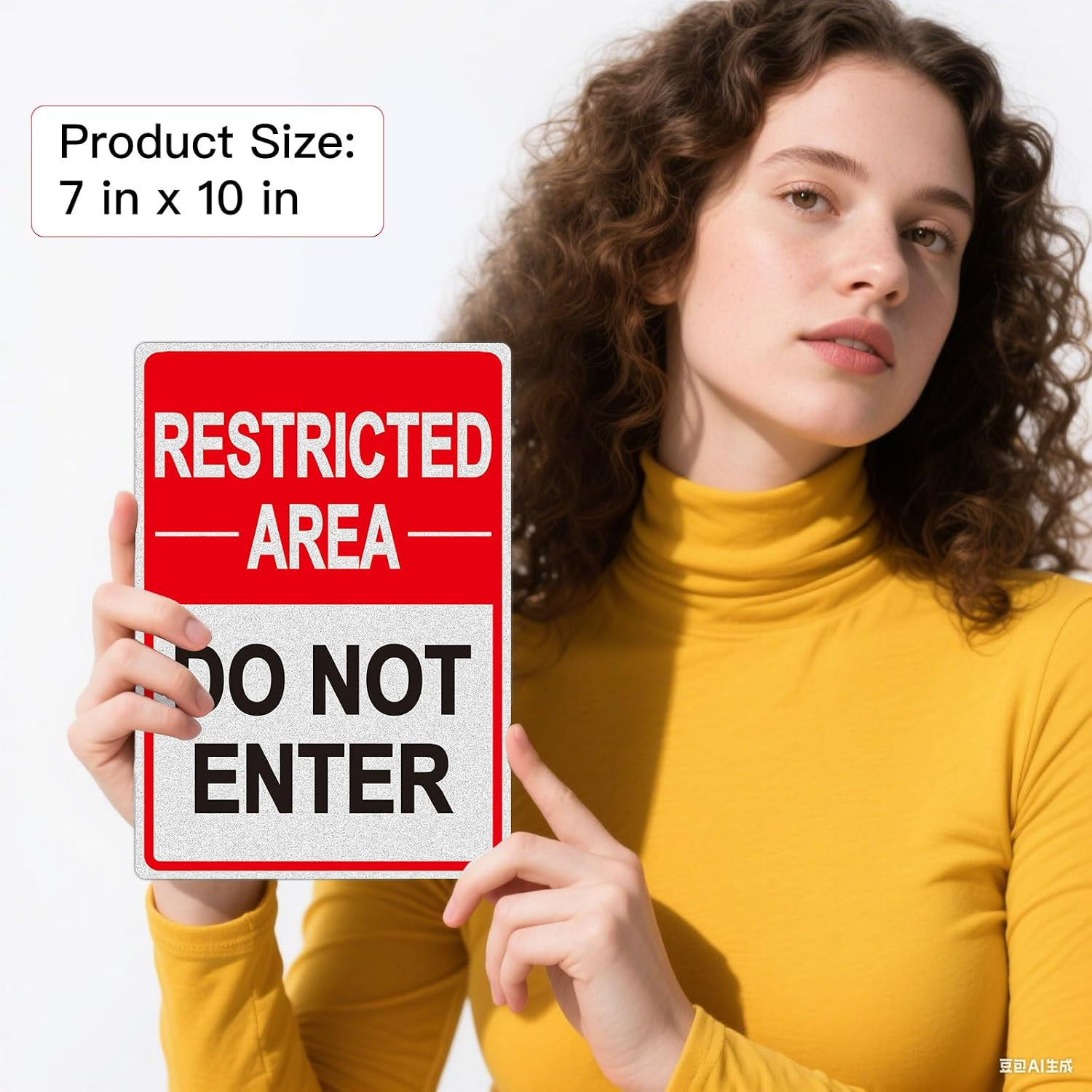 Do Not Enter Sign, Restricted Area 2 Pack 7X10 Inch | Durable Reflective Vinyl S