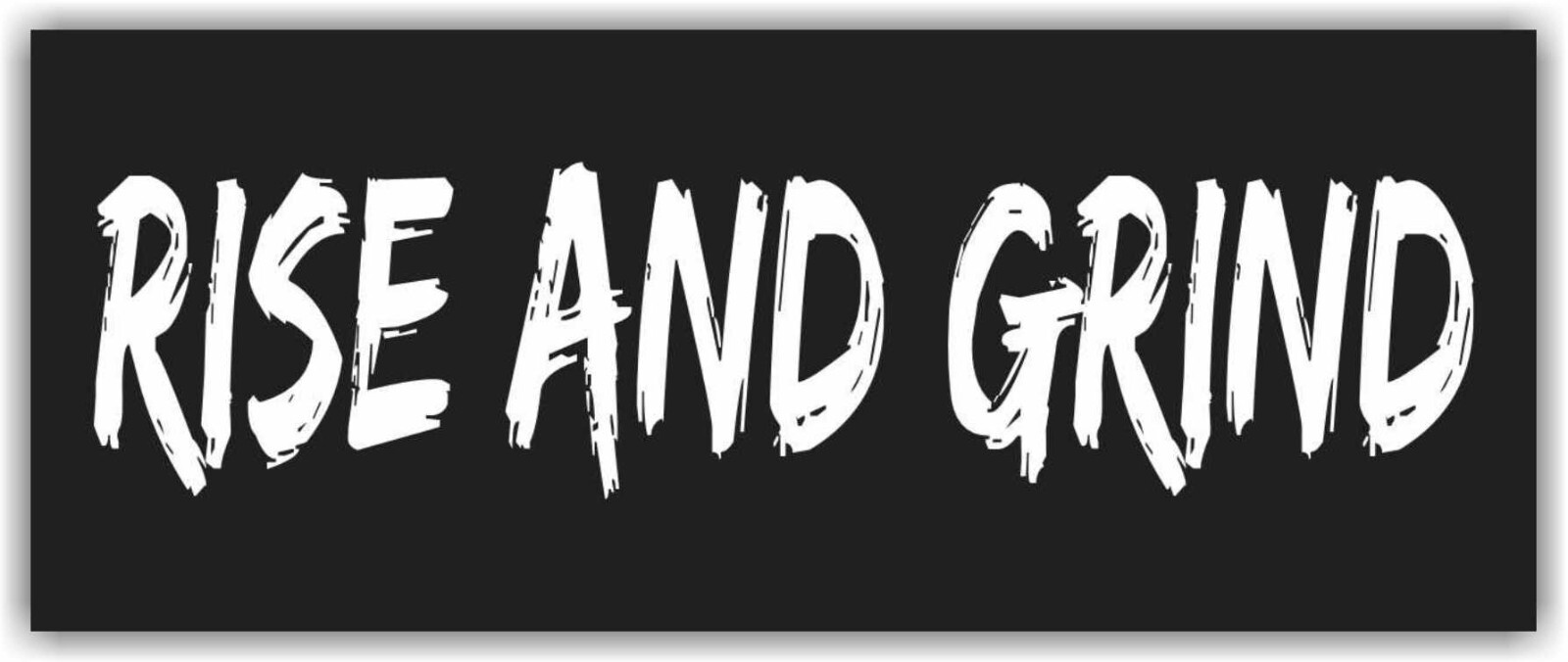RISE AND GRIND Advertising Banner Vinyl Sign Motivational Poster Workout GYM