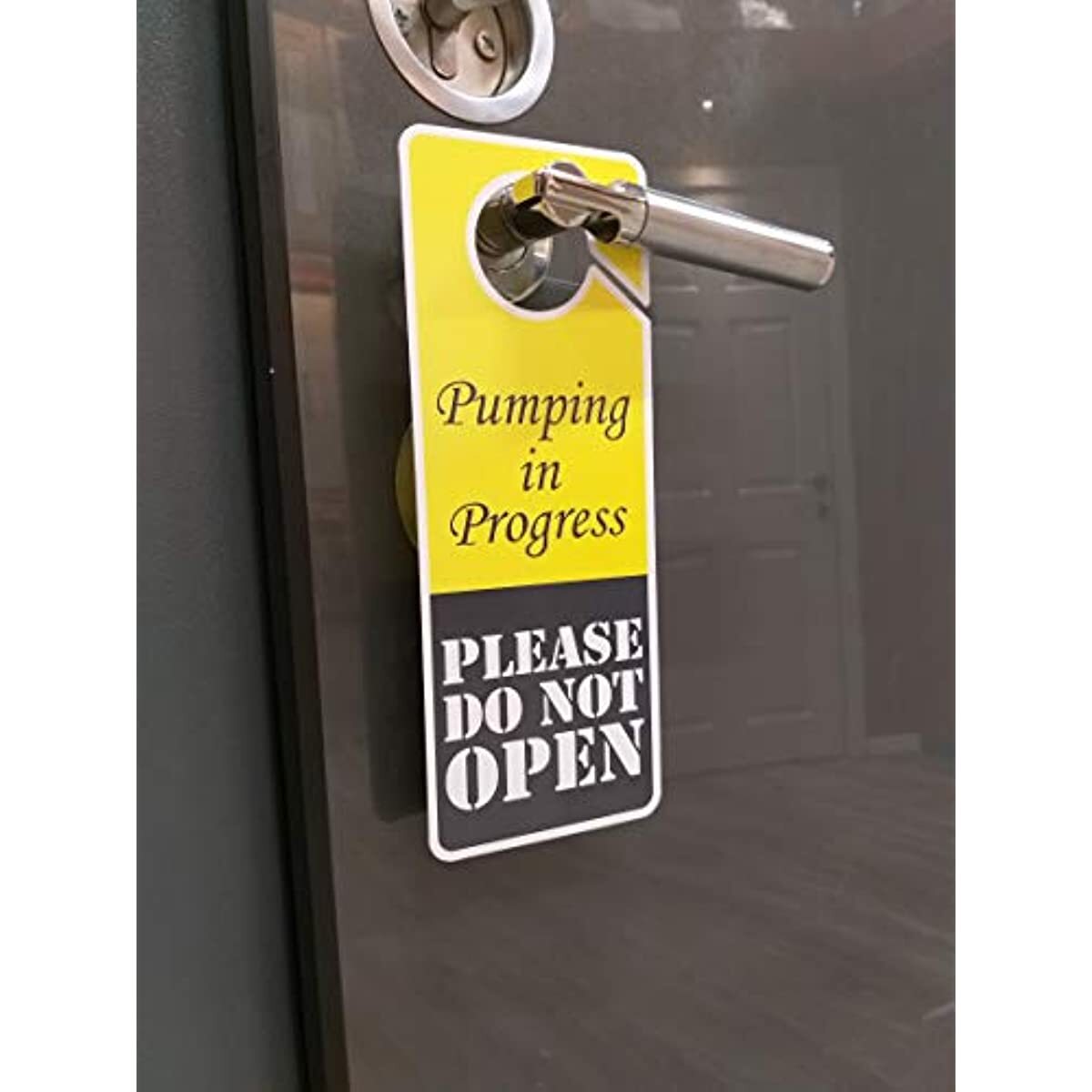 Do Not Disturb Sign-Pumping in Progress Do Not Open Door Hanger 2Pack DoubleSide