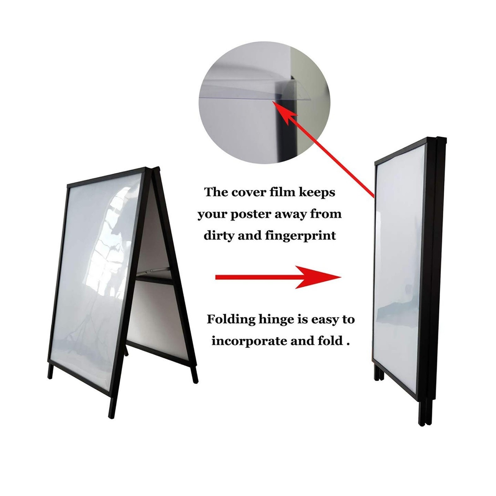 YDisplay A Frame Sign Heavy Duty Sidewalk Sign for Poster Board 24x 36 inches…