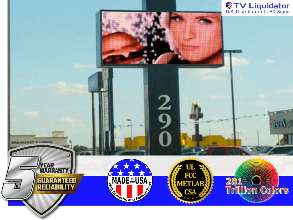 66&Prime; x 28&Prime; Industrial Full Color LED Sign ~ UL, MET, CSA, FCC – TV Liquidator