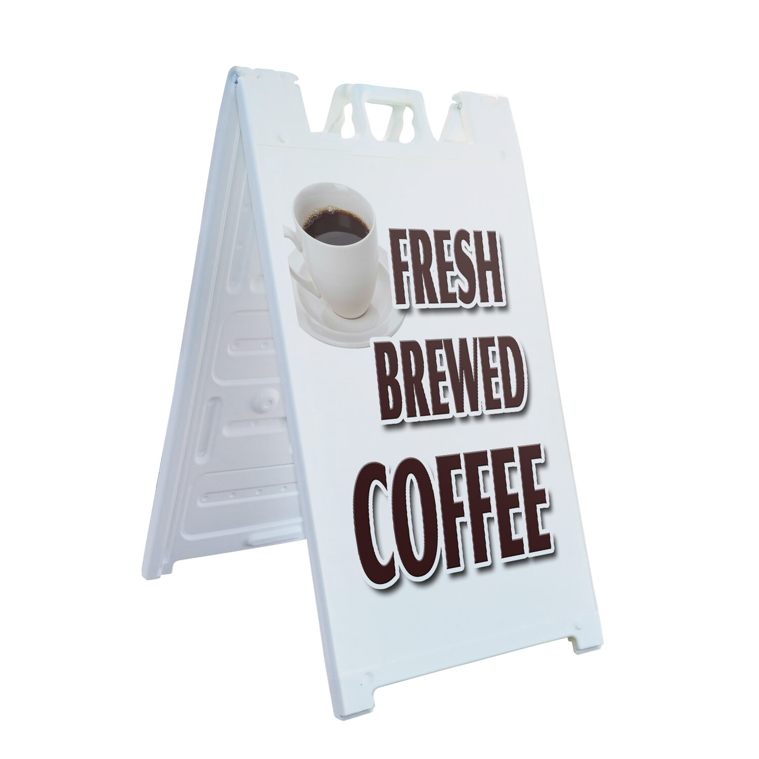 A-frame Sidewalk Fresh Brewed Coffee 24&Prime; x 36&Prime; Double Sided A-Frame Sidewalk Sig
