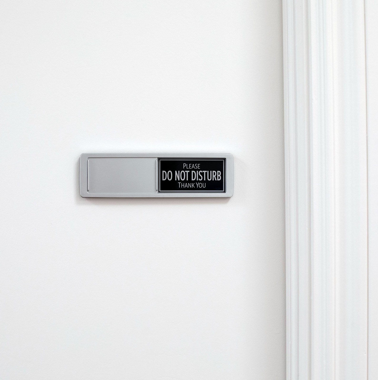 7×2 Inch Black White Please Do Not Disturb Welcome Knock Office Door Sign