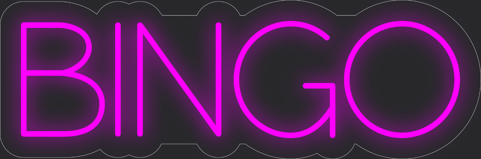 Bingo Neon LED Sign Business Wall Decor Lighted Store Sign 24 x 8 in.
