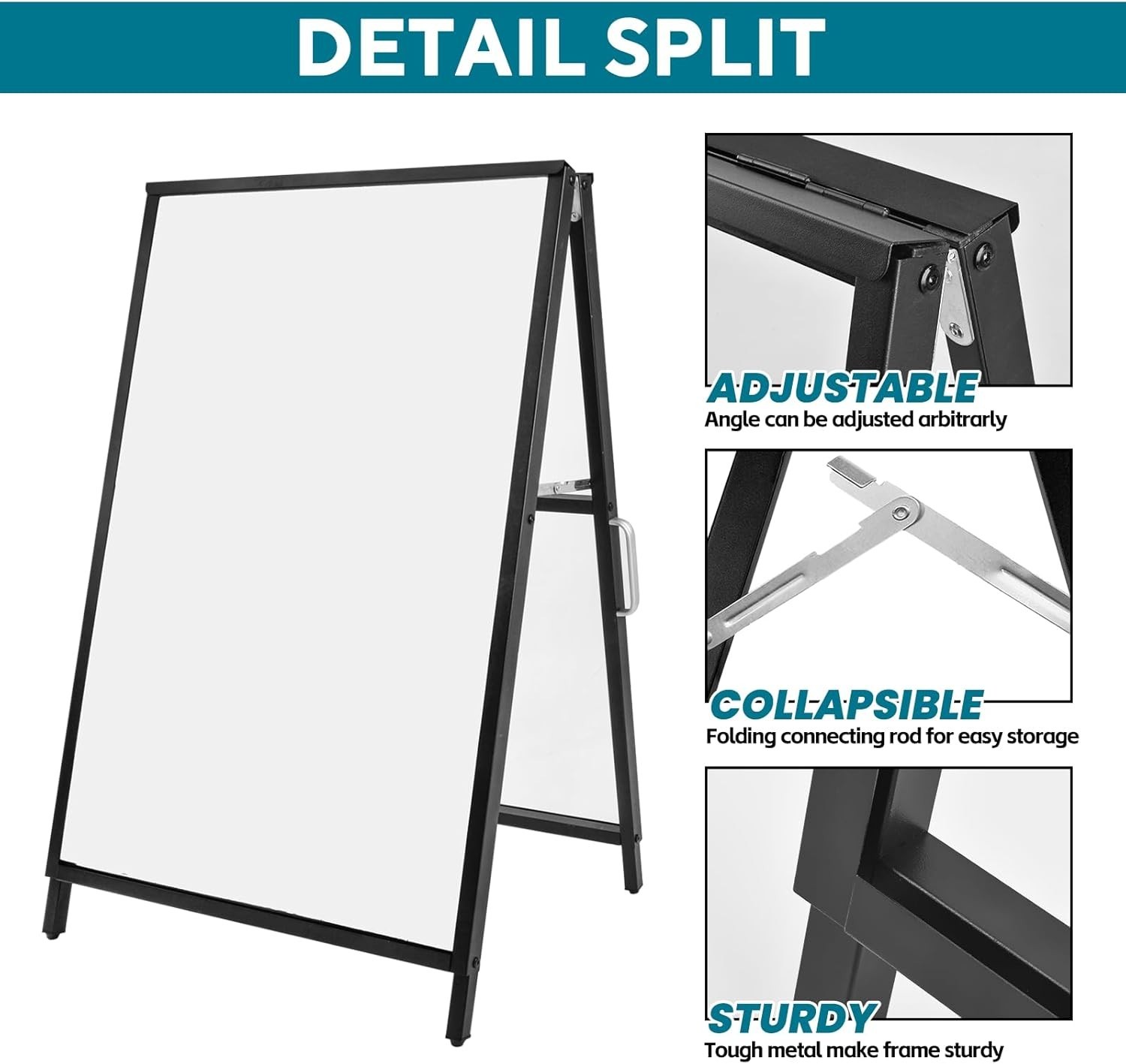A Frame Sidewalk Sign 24×36 inches Sandwich Board Signs Outdoor Heavy Duty