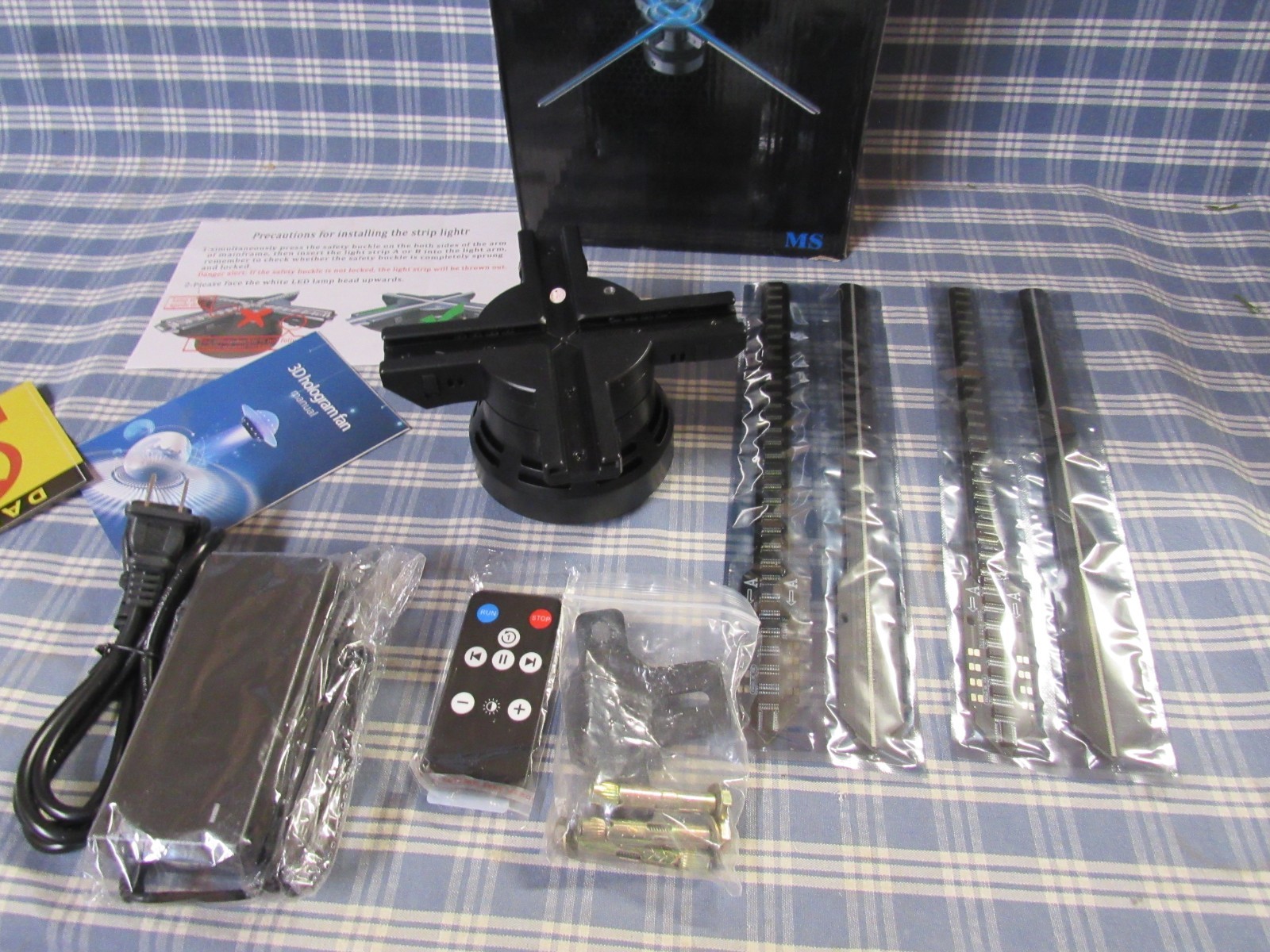 3D Hologram LED Fan 22 Inch Bluetooth, Wi-Fi (Open Box Item) FAST FREE SHIPPING.