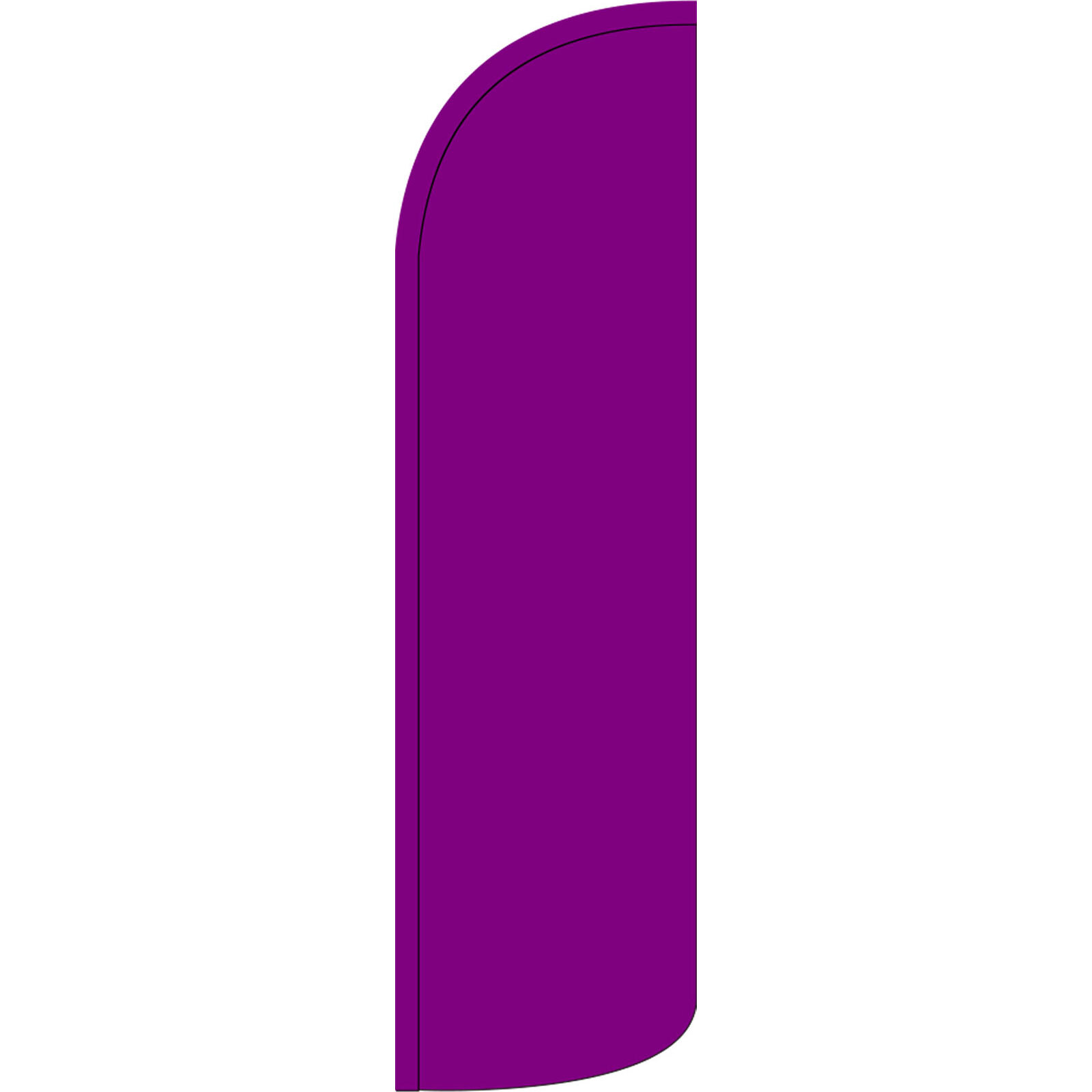 Solid Purple 3 ft X 11 1/2 ft Windless Swooper Flag