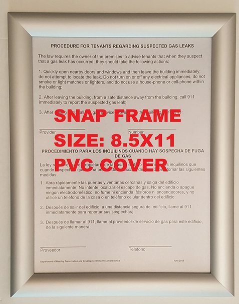 Aluminum Snap Frame for Poster 8.5 x 11 Inches, 25mm Profile, Color-REF24-1027