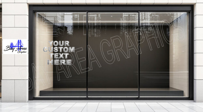 Custom Vinyl Lettering Storefront Window Decal Business Name Sign Sticker