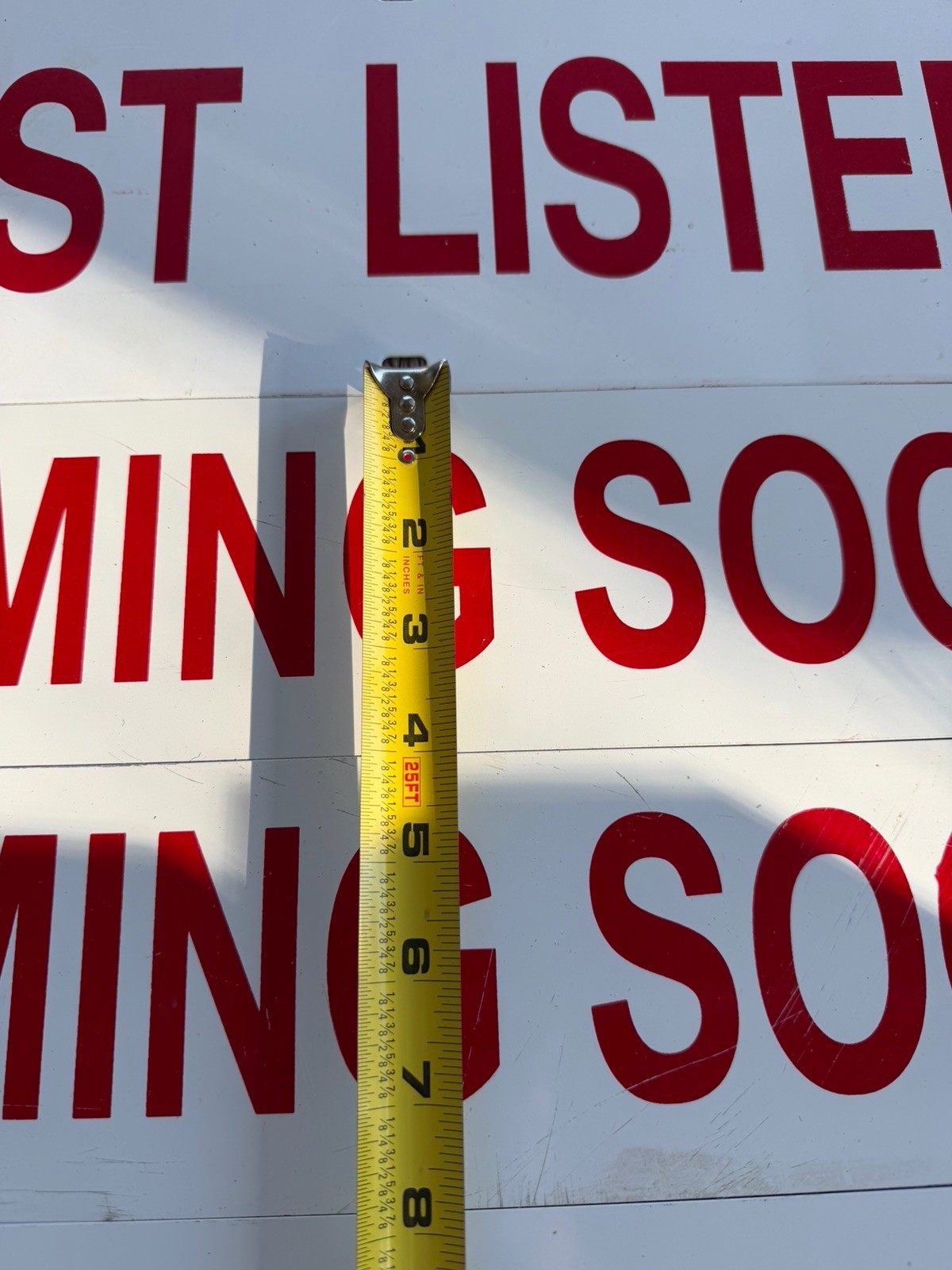 (6)Double Sided Real Estate Signs Metal 18” X 6”/18”X4” Just Listed/Coming Soon