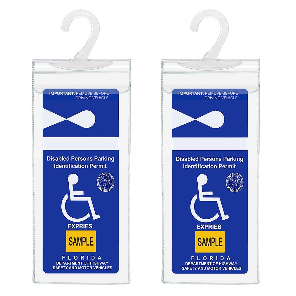 TB Tbuymax Handicap Parking Placard Holder, Ultra Universal Size, Transparent