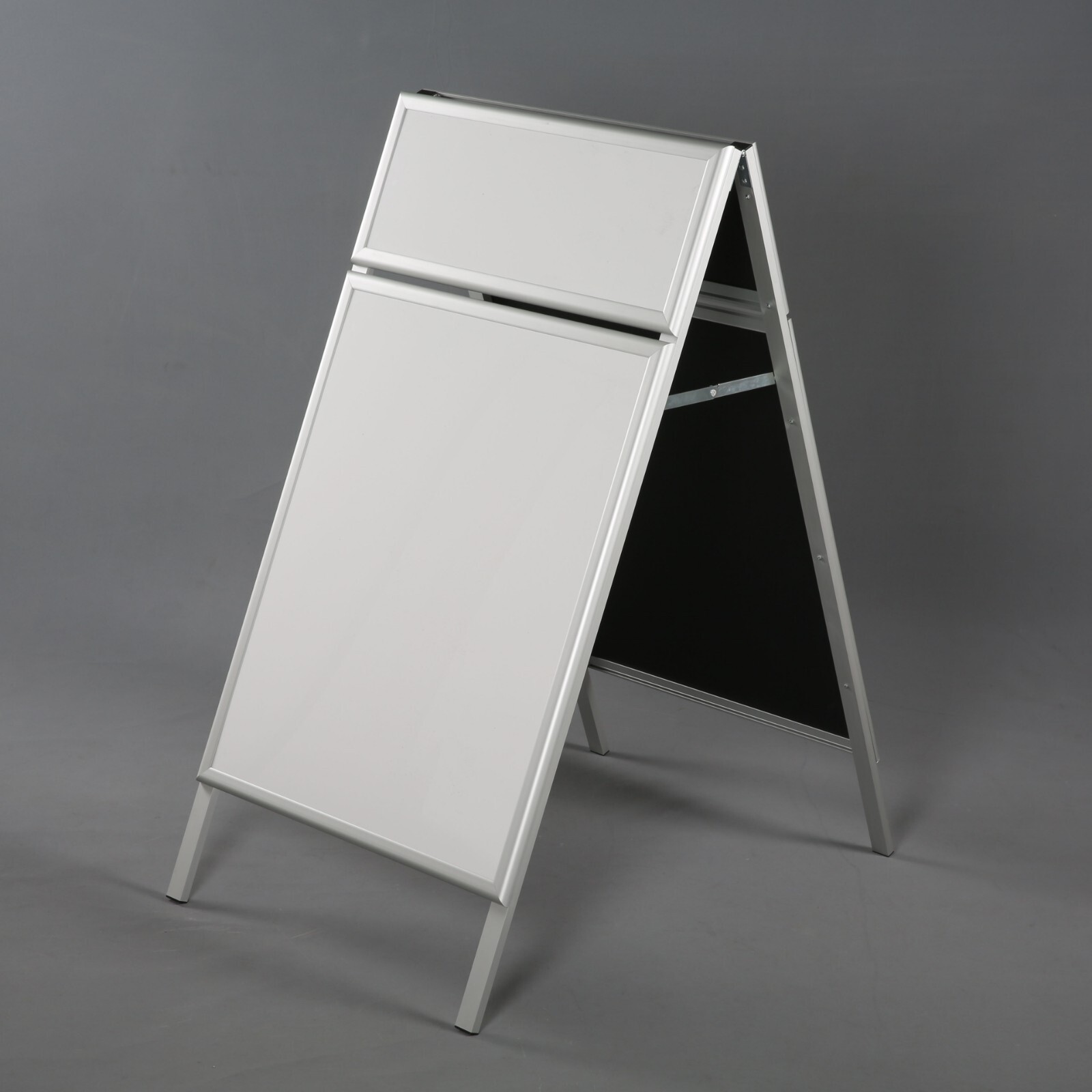 Double Sided Aluminum A-Frame Dry Erase Sidewalk Sign 22×28 Silver Frame, Header