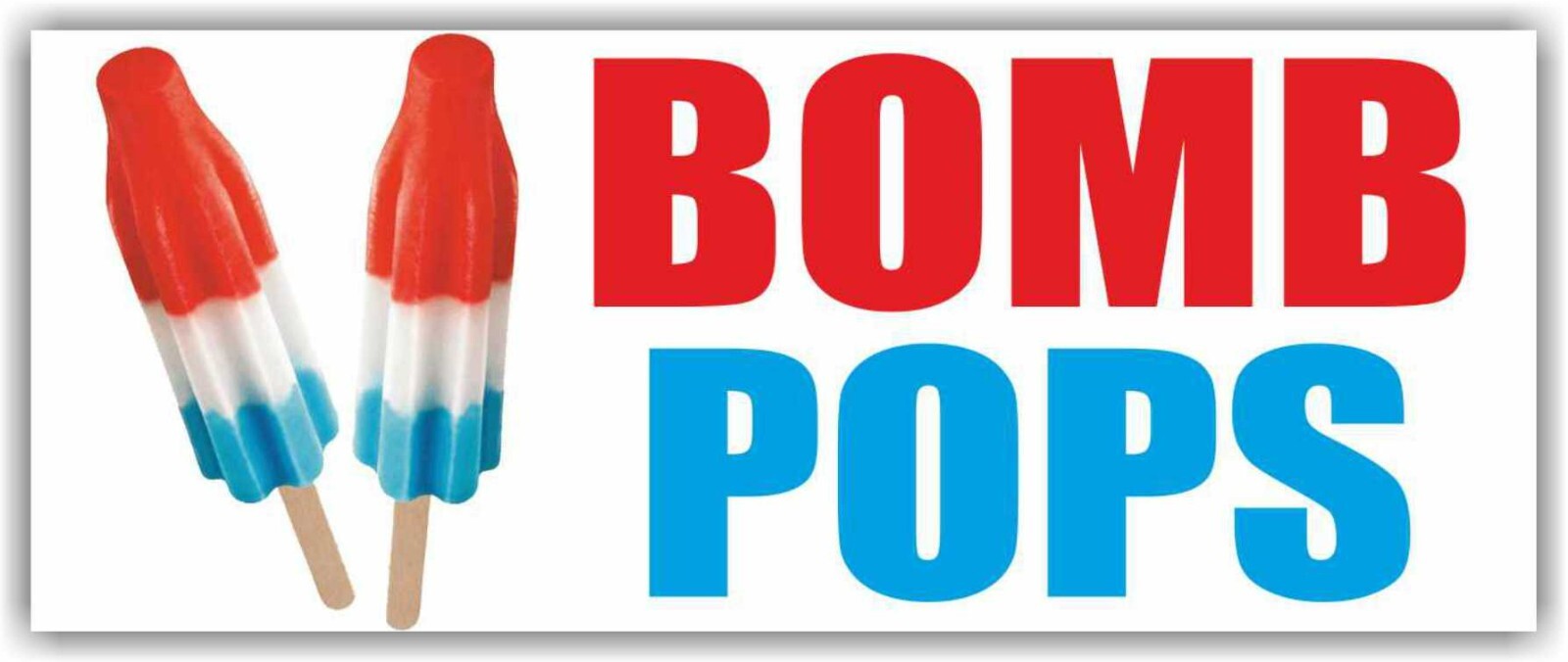 BOMB POPS Advertising Banner Vinyl Mesh Sign ice cream candy sweets tasty food