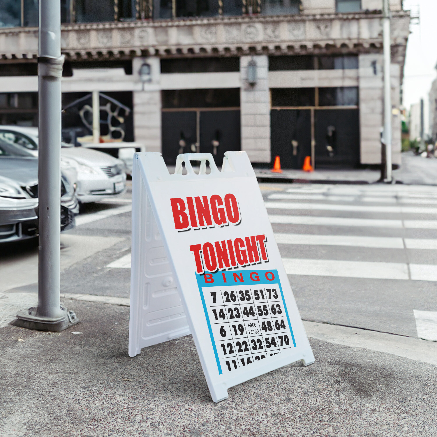 A-frame Sidewalk Bingo Tonight 24&Prime; x 36&Prime; Double Sided A-Frame Sidewalk Sign
