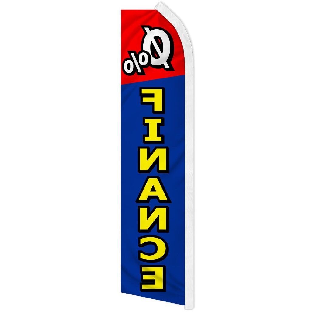 10 x 0% PERCENT FINANCE advertising super flag swooper banner sign car auto zero