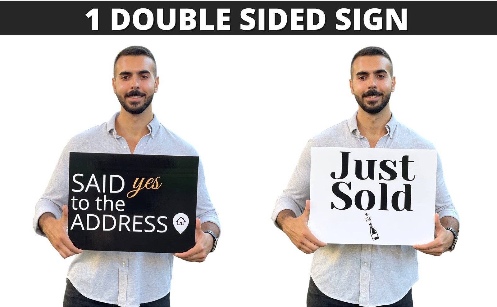 Sold Sign Real Estate – Just Sold Sign for Realtor – Said Yes to the Address …