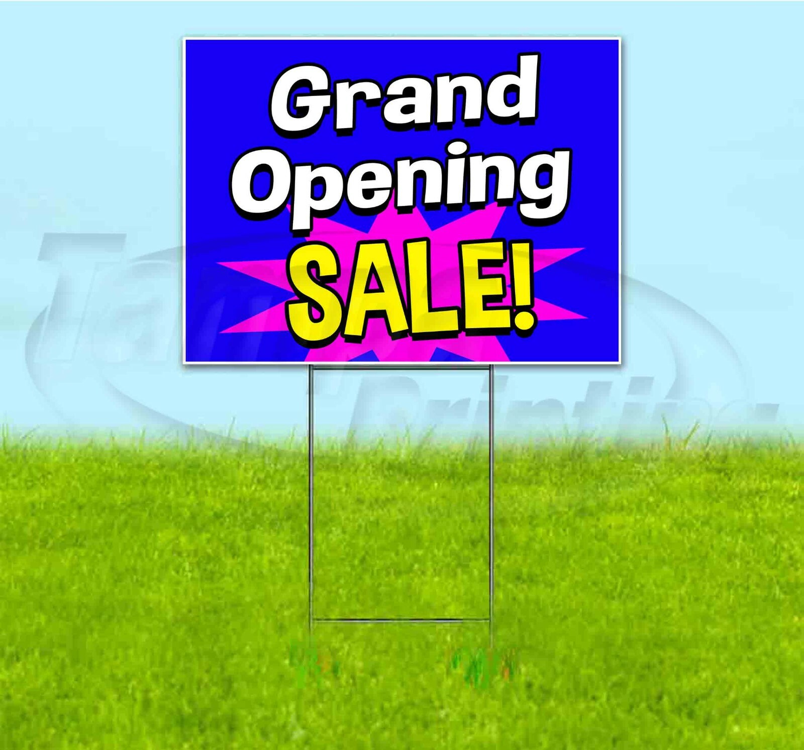 GRAND OPENING SALE 18×24 Yard Sign WITH STAKE Corrugated Bandit BUSINESS DEALS