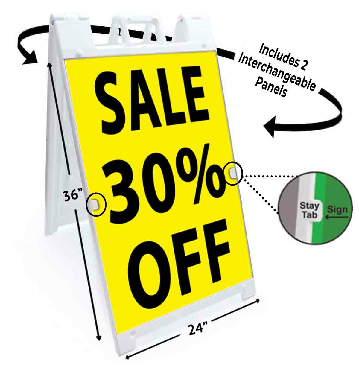SALE 30% OFF Signicade 24×36 A Frame Sidewalk Sign Double Sided OFFER