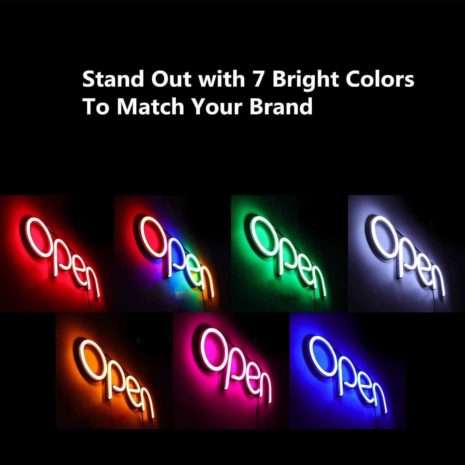 LED Open Sign,16×6 inch Open Sign for Business,With multiple flashing modes, …