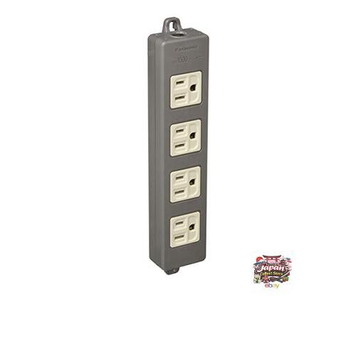 NEW Panasonic OA Tap Grounded 15A 4 Outlets Black with Magnet Compatible Cord: