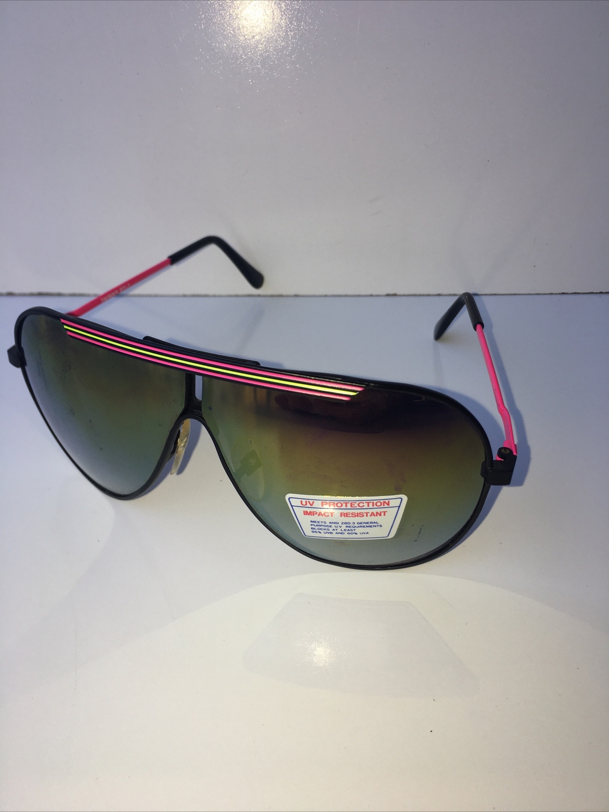 Vintage 80&rsquo;s Sunglasses SY-1 PINK Aviator Made In Taiwan 80s Glasses NEW