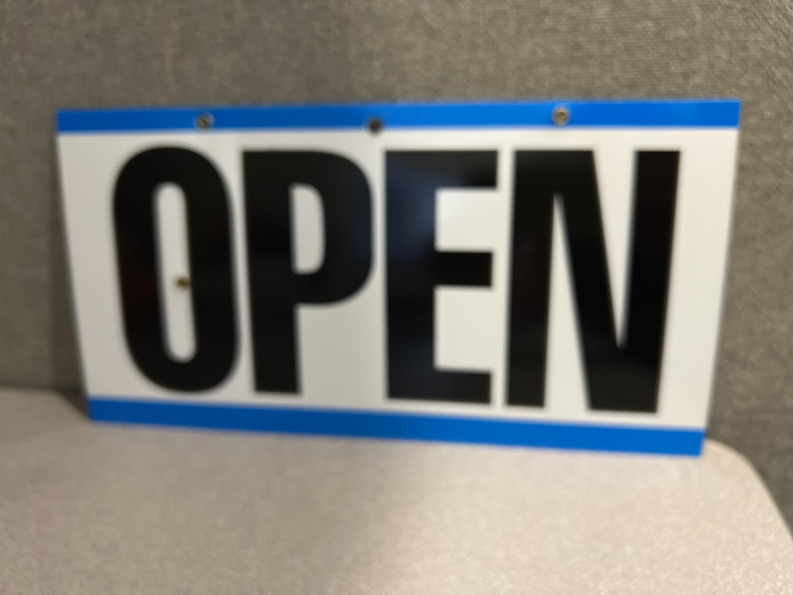 Double Sided « OPEN/CLOSED Please Call Again » w/ Chain sign 11.5 x 6