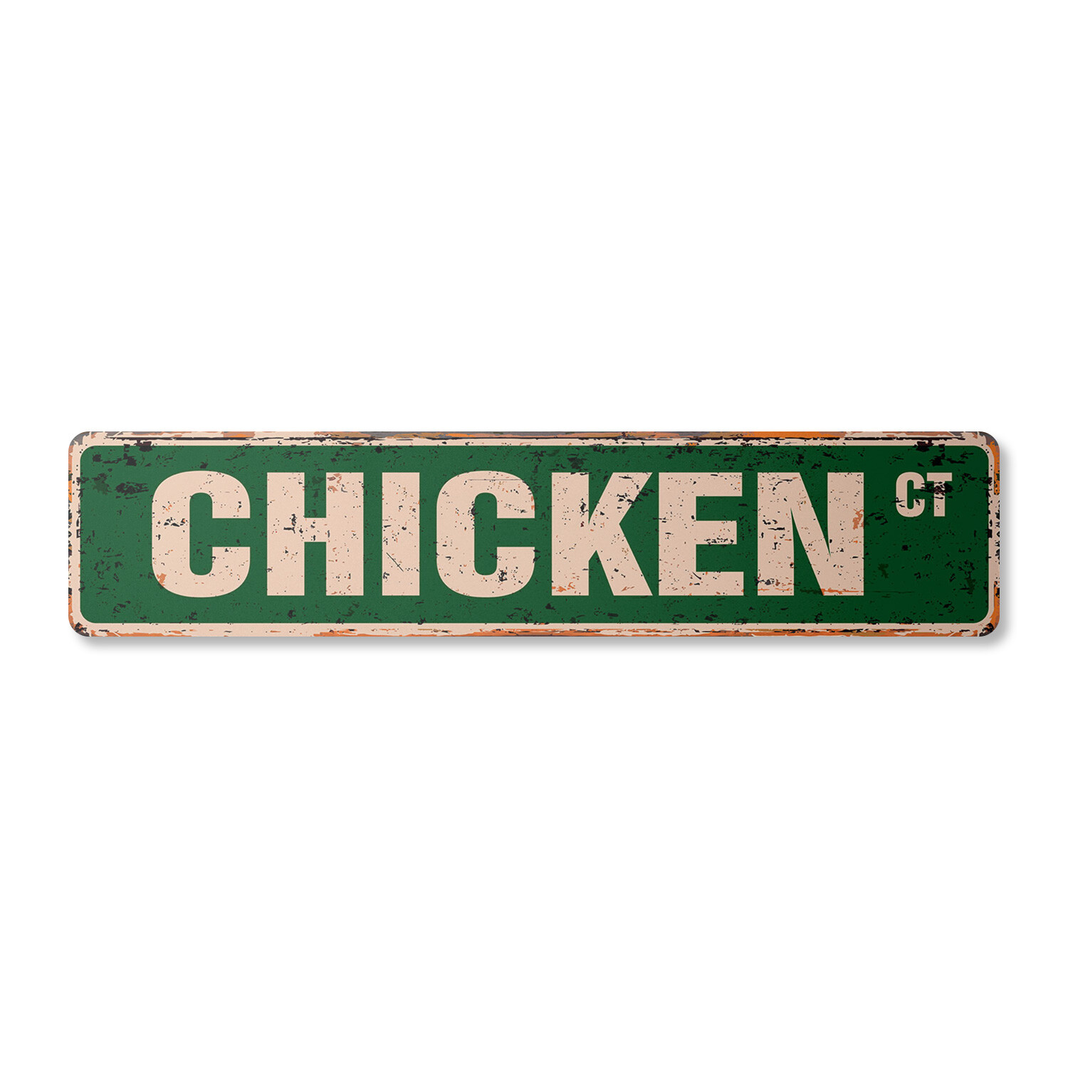 CHICKEN Vintage Street Sign Metal Plastic chick farm farmer rancher fowl