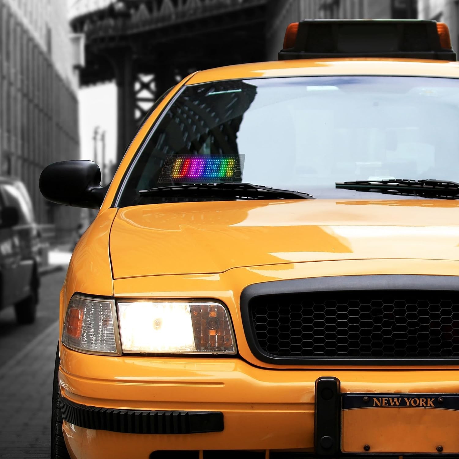 Vibrant 7&Prime;x3&Prime; Waterproof LED Sign for Cars – Customizable Remote Control