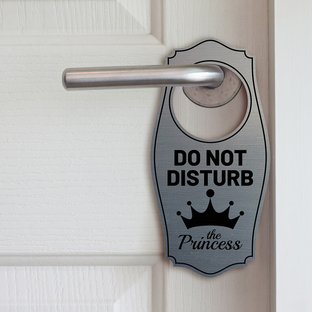 Do Not Disturb The Princess Door Hanger | House or Business Door Sign