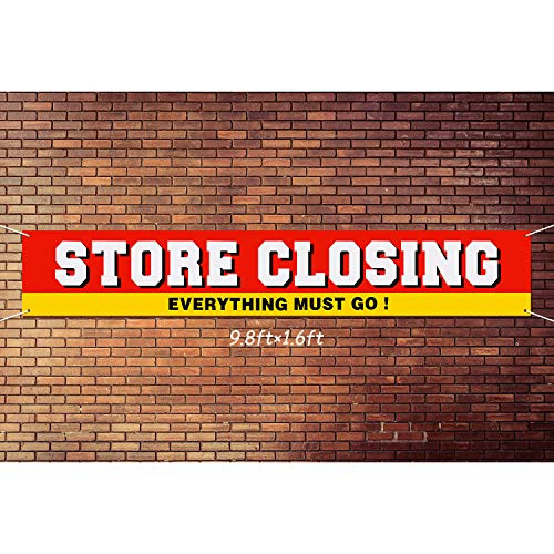 Large Store Closing Sign Banner Everything Must Go Advertising Banner Going