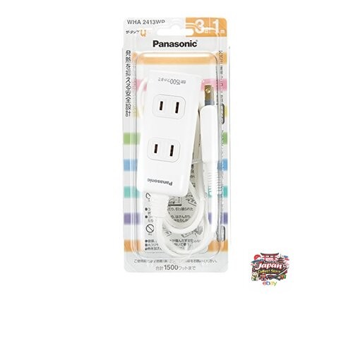 NEW Panasonic The Tap Q 3-Outlet Snap Cap with 1m Cord White WHA2413WP JP