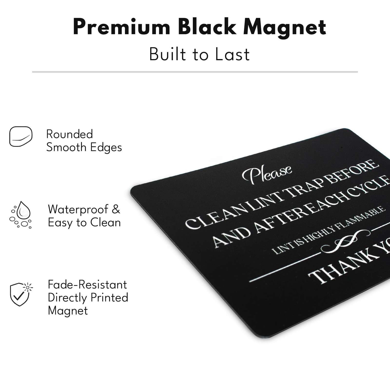 Clean Lint Trap Sign (Magnet 4.75 x 3.5 in) – Airbnb Essentials for Hosts