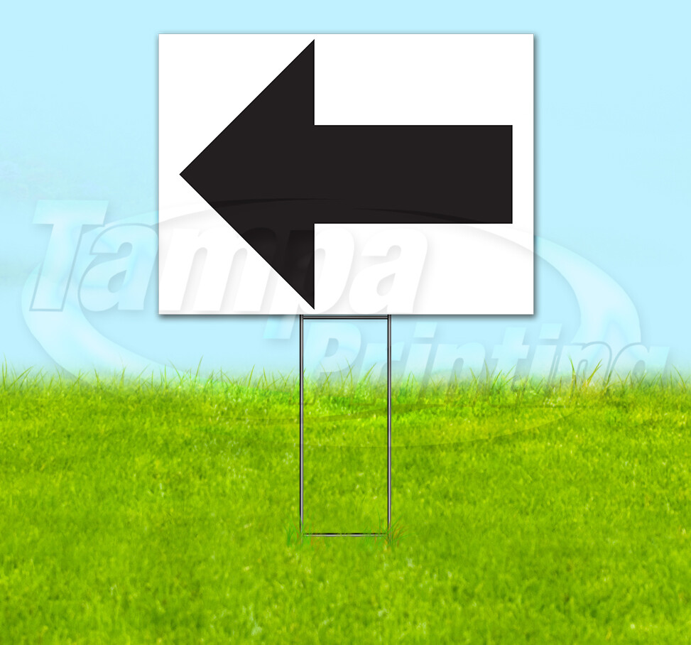 LEFT ARROW Yard Sign Corrugated Plastic Bandit Lawn Decoration USA DIRECTIONAL
