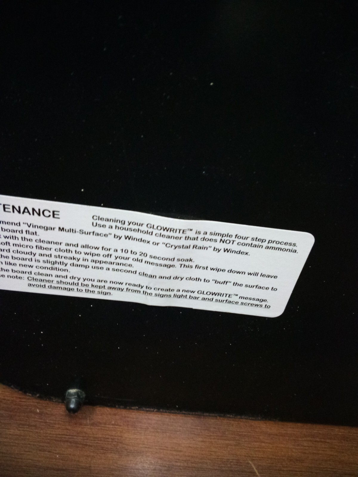 TWO Glowrite LED Illuminated Write-On Wipe-Off Signs Large 24&Prime; X 33&Prime; Boards Only
