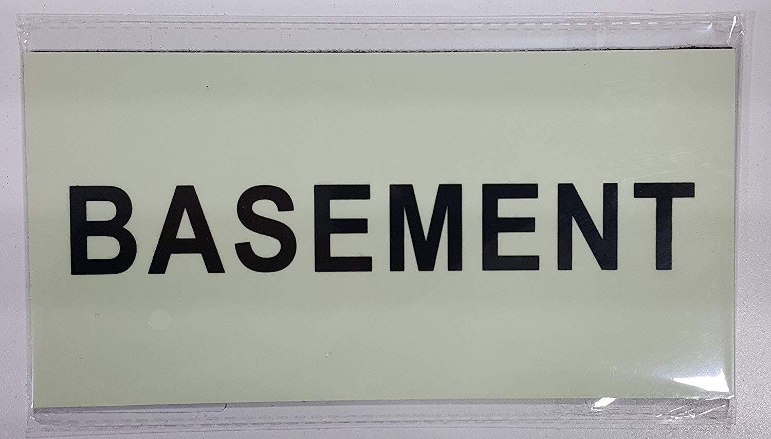 BASEMENT HEAVY DUTY / GLOW IN THE DARK « BASEMENT » SIGN HEAVY DUTY ..-REF24-1027