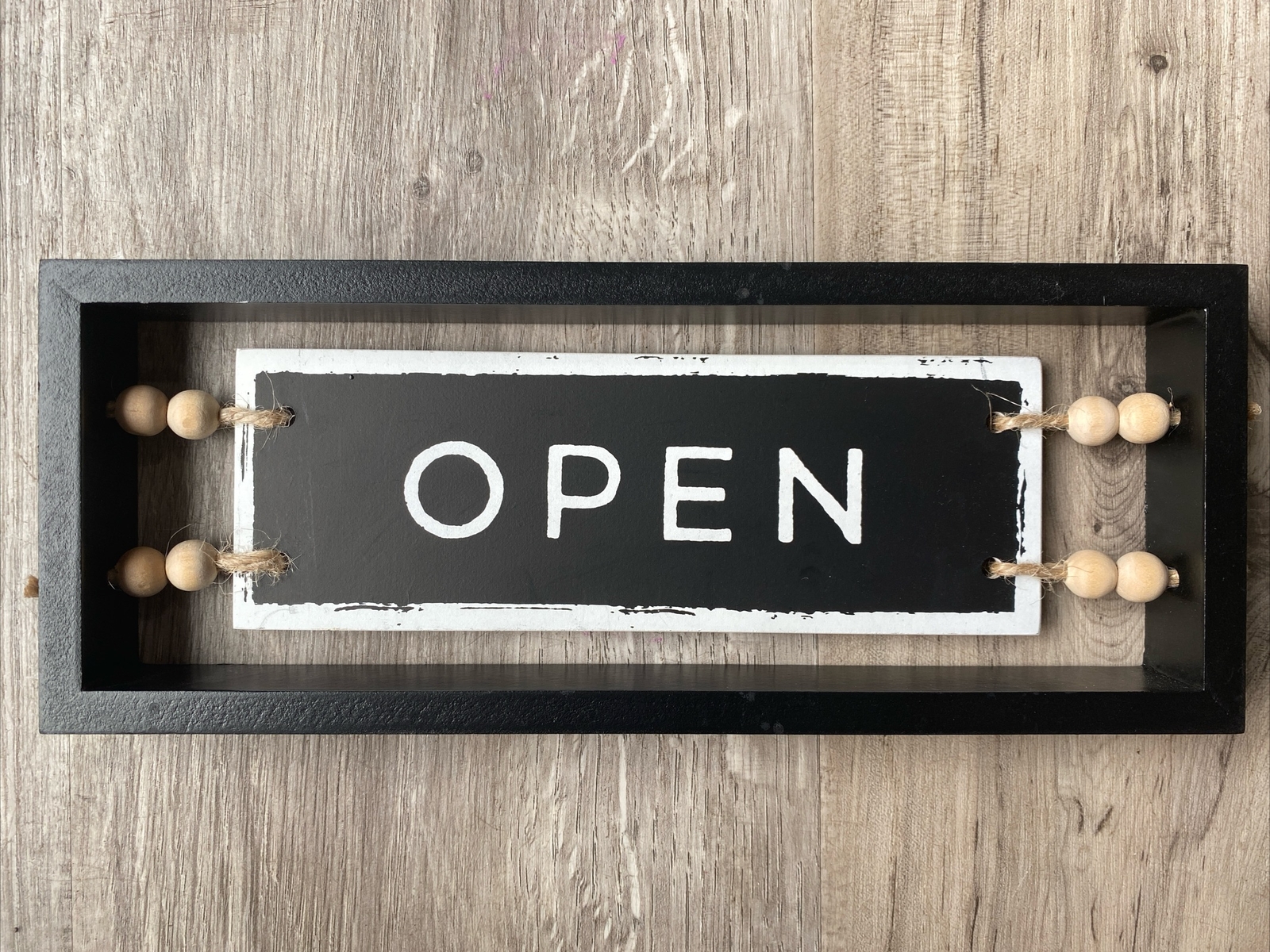 Business Open Closed Sign Double Sided Framed Plaque