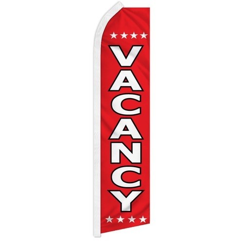 Pack of 2 Vacancy Advertising Swooper Feather Flutter Flag Real Estate 100D