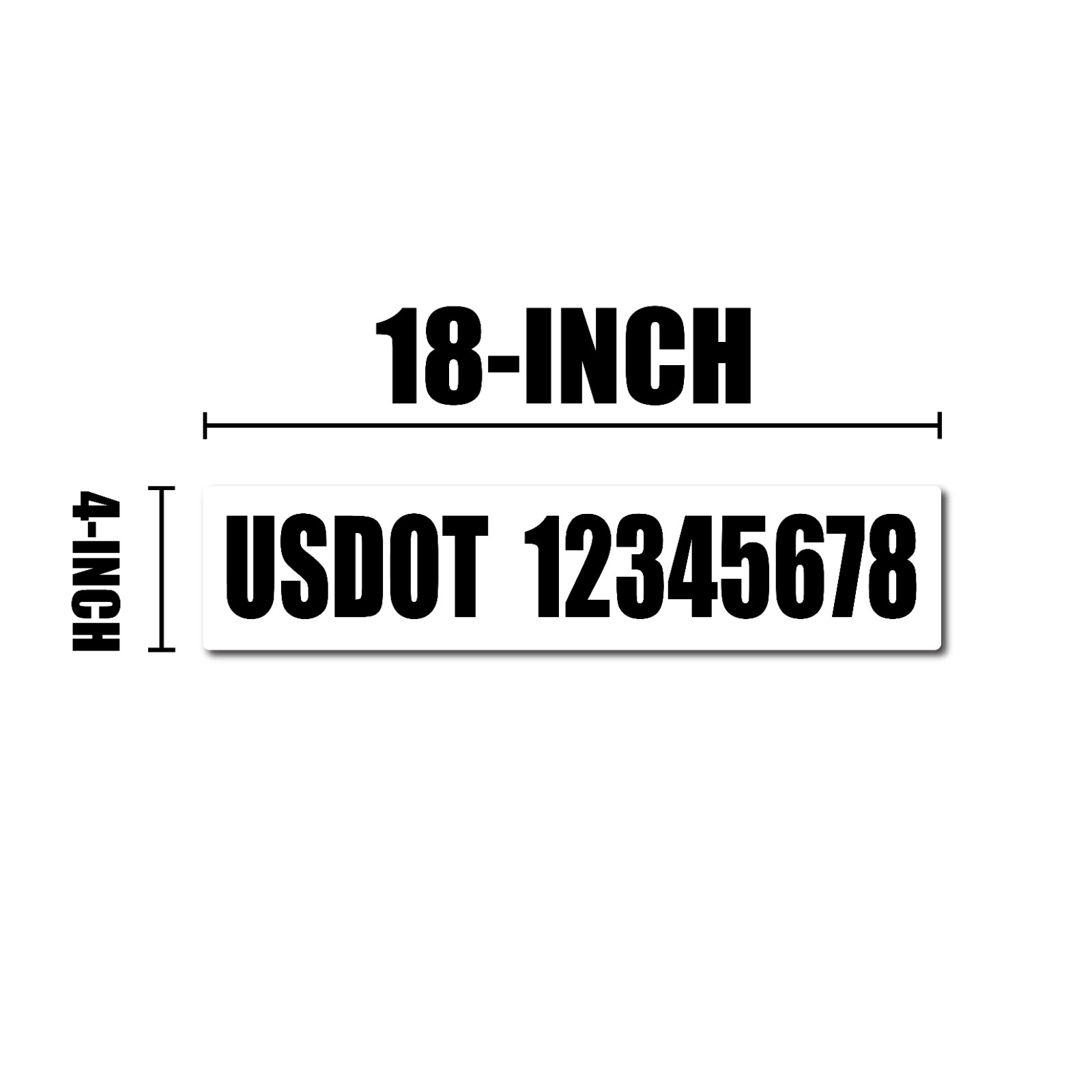 2-PACK 18&Prime;x4&Prime; CUSTOM USDOT NUMBER MAGNETS – US DOT COMPLIANCE ESSENTIAL USA MADE